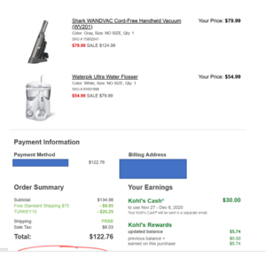 Shark WandVac Cordless Handheld Vacuum $68 + $15 Kohl's Cash at Kohl's online. $53