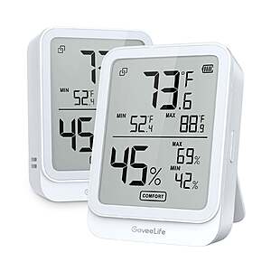 GoveeLife H5104 Bluetooth Hygrometer Thermometer: 2-Pack $14.99 ($7.50 each) + Free Shipping