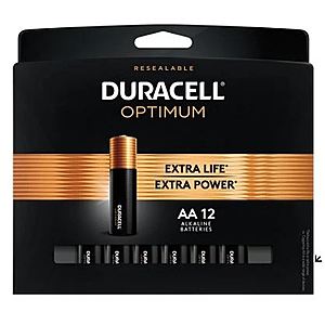 Office Depot 100% Rewards on Duracell Optimum AA/AAA Batteries 12-Pack $16.49 Limit 4