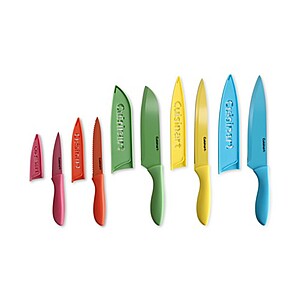 10-Piece Cuisinart Ceramic Coated Cutlery Set w/ Blade Guards (various colors) $14 + Free Store Pickup
