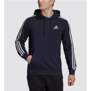 adidas Men's Essentials French Terry 3-Stripes Hoodie $16.80, Women's Essentials 3-Stripes Cropped Hoodie $14, More + Free Shipping