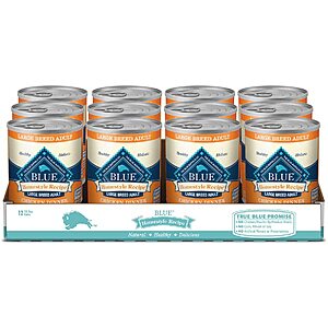 Select Amazon Accts: 50% Off Blue Buffalo Wet Dog Food: 12-Count 12.5-Oz Blue Buffalo Homestyle Recipe Large Breed $12.15, More w/ Subscribe & Save + Free Shipping