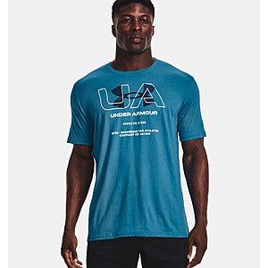 Under Armour: Men's UA UA Stock No. 21230 Short Sleeve (radar blue) $7.80 & More + Free Shipping