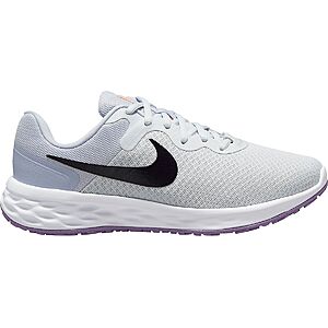 Nike Women's Revolution 6 Next Nature Running Shoes (gray/purple) + 6-Pair adidas Men's Superlite No-Show Socks $25.78 + free shipping