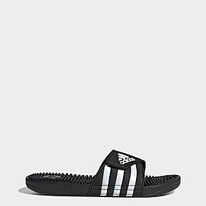 adidas Men's Adissage Adjustable Top Slide Sandals (black/white) $12 + free shipping