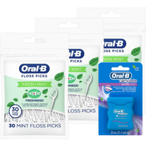 90-Count Oral-B Burst of Scope Floss Picks + 27-yrd Oral-B Complete Satin Tape Dental Floss $0.74 + Free Store Pickup at Walgreens