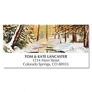 48-Count Personalized Winter Theme Address Labels $2 + free shipping