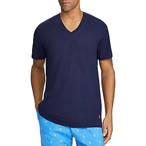 3-Pack Polo Ralph Lauren Classic Fit V-Neck Tee (blue/white/pink) $13.34 + free shipping
