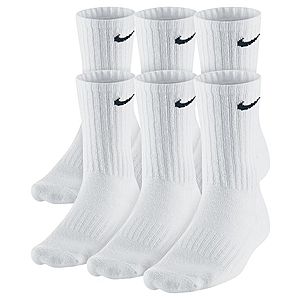 6-Pair Nike Men's Socks (crew, quarter or no-show) $8 + free store pickup at Macys