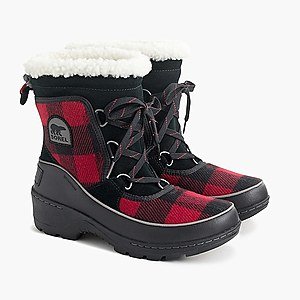 J Crew X Women's Sorel Tivoli III Boots (red plaid) $42.50 + free shipping