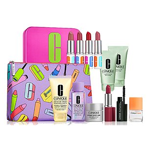 Clinique 4-Pc Full Size Lipstick Set + 7-Pc Gift (includes Full Size Moisturizer) + 2 Facial Soaps $32.50 + free store pickup at Macys