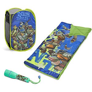 Ebay Coupon Deal: Little Kids' Ninja Turtles Sleepover Set (Slumber Bag, Hamper & Flashlight) $1.75 + free shipping