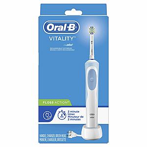 Oral-B Vitality FlossAction Rechargeable Toothbrush $15 + free ship with prime