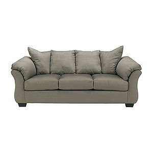 Signature Design by Ashley: Audrey Fabric Pad-Arm Sofa $329,  Ramsay Sleigh Bed (Queen) $199,  More + Free Shipping