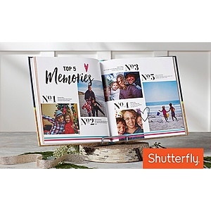 Shutterfly Custom Photo Book: Up to 91 Extra Pages + Up to 40% off Everything + Free S&H on $39+