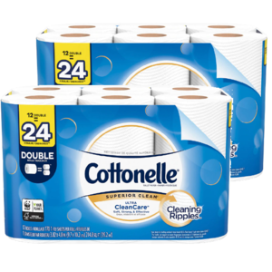 24-Count Cottonelle Ultra Clean Care Double Roll Toilet Paper (Equiv 48 Reg Rolls) $10.60, More + free pickup at Walgreens