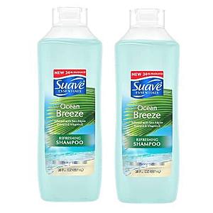 30-Oz Suave Essentials Shampoo or Conditioner (ocean breeze) 2 for $0.67 ($0.34 each) + free store pickup at Walgreens