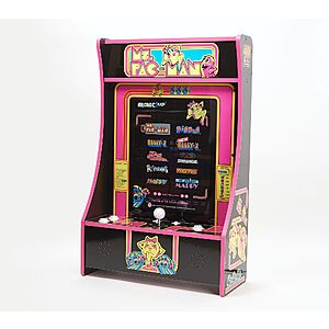 Arcade1Up Ms. Pac-Man 10 Game PartyCade at QVC $119.95