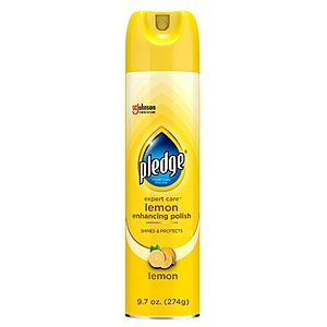 Pledge Expert Care Wood Polish Spray, Shines and Protects, Removes Fingerprints, Lemon, 9.7 oz (Pack of 1) [Subscribe & Save] YMMV $3.76