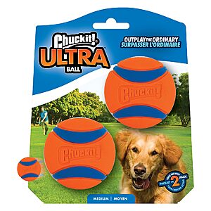 2-Pack Chuckit! Ultra Ball Medium Dog Toy (2.5" Diameter) $4.75 w/ Subscribe & Save