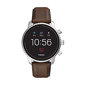 Fossil Men's Gen 4 Explorist HR Stainless Steel Smartwatch (Silver/Brown) $150 & More + Free Shipping