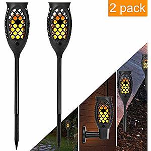 Outdoor Solar LED Dancing Flame Torch Lights $19.60AC Amazon