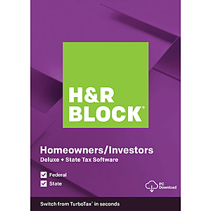 H&R Block 2019 Deluxe + State PC (Digital Download) $19.99