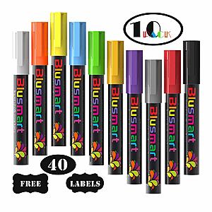 10 pack Reversible Tip Chalk Markers + 40 Labels $4.49 each for 2+ @ Amazon