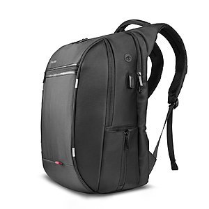 SPARIN Laptop Backpack, For Up to 17.3-Inch Laptops / USB Charging Port / Anti Thief College Shoulder Backpack Business Laptop Backpack, Black $12.99