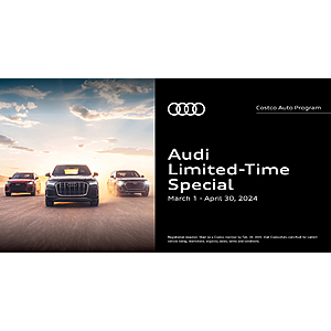 COSTCO Automotive: Save up to $3K extra on Audi