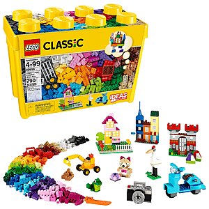 $10 Off $50 on Legos: 790-Pc Large Creative Brick Box (10698) + White Baseplate $42 & More + Free S/H