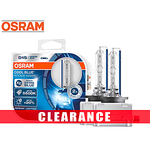 D1S: Osram Up to 5500K Cool Blue Intense Xenarc HID Bulb 66140CBI-55K (Pack of 2) - $93,5