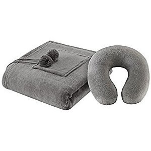 Madison Park U- Shape Memory Foam Travel Pillow With Blanket  $14.99 AC & More + FSSS