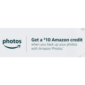 Get a $10 Amazon credit when you start backing up with Amazon Photos, YMMV