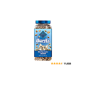 Blue Buffalo Bursts Crunchy Cat Treats 12 oz. tub $3.39 S&S and 25% coupon YMMV - $3.39