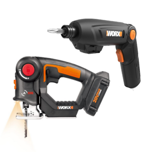 Worx WX550L Reciprocating Jig Saw + Cordless Impact Drill WX270L (Make your own Impact Massage Gun) after 20% coupon $60