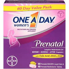 60+60 Count One A Day Women's Prenatal Multivitamin (60-Day Supply) for $12.87 w/ S&S + Free Shipping