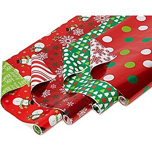4-Rolls American Greetings Christmas Reversible Wrapping Paper Bundle $4.24 shipped w/ Prime