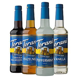 4-Pack 25.4-Oz Torani Sugar Free Syrup Holiday Variety Pack $10.35