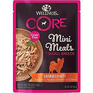 12-Pack 3-Oz Wellness CORE Natural Grain Free Small Breed Mini Meals Wet Dog Food $8.20 w/ Subscribe & Save