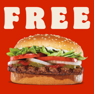 Burger King APP pick up order offer to 3/1 Spend $3+ in app, get Free Reg or Impossible Whopper.