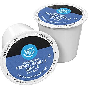 Select Accounts: 100-Count Happy Belly K-Cup Coffee Pods (Various) $21.35 Each w/ Subscribe & Save & More