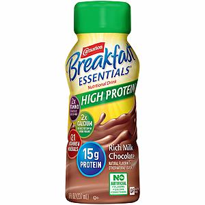 Carnation Breakfast Essentials High Protein Ready-to-Drink, Rich Milk Chocolate, 8 Ounce Bottle (Pack of 24) $12.23 Amazon Prime Members