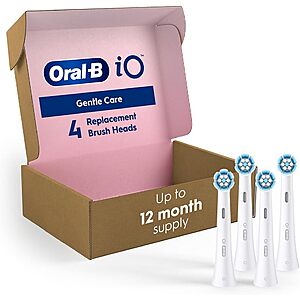 4-Count Oral-B iO Series Gentle Care Replacment Brush Heads (White) $23.60 & More