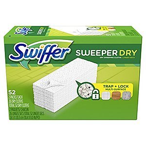 Subscribe and Save Swiffer Sweeper Dry Sweeping Pad, Multi Surface Refills for Dusters Floor Mop, Unscented, 52 Count $7.17