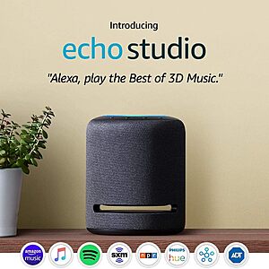 Amazon Echo Studio (Certified Refurbished) $134.99 ($107.99 with Trade-In)