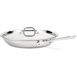 All-Clad D3 Stainless Cookware, 12-Inch Fry Pan with Lid $99.99