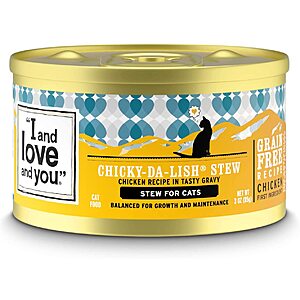 I AND LOVE AND YOU Grain Free Canned Cat Food (Various sizes and flavors)