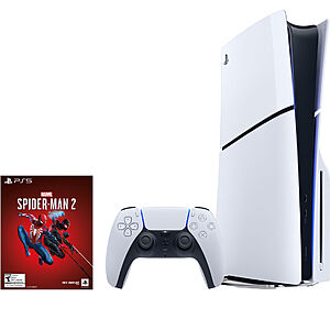Active Military/Veterans: Sony PS5 Slim Disk Console w/ Spider-Man 2 Bundle $479 + Free Shipping