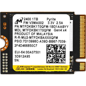 1TB Micron 2400 M.2 2230 NVMe PCIe 4.0x4 SSD MTFDKBK1T0QFM-1BD1AABYYR - Newegg.com $88.99